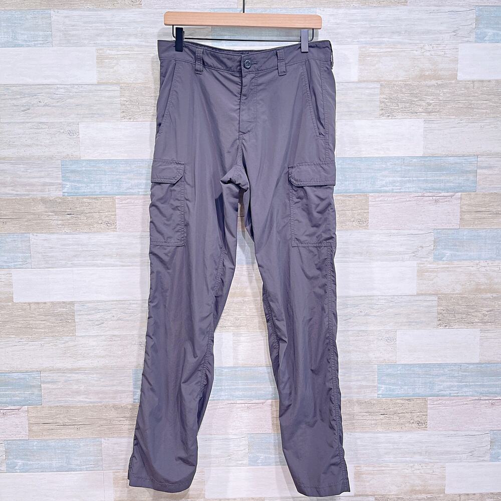 EDDIE BAUER Insect Shield Repellent Hiking Pants Gray Nylon Outdoor Mens 30x32